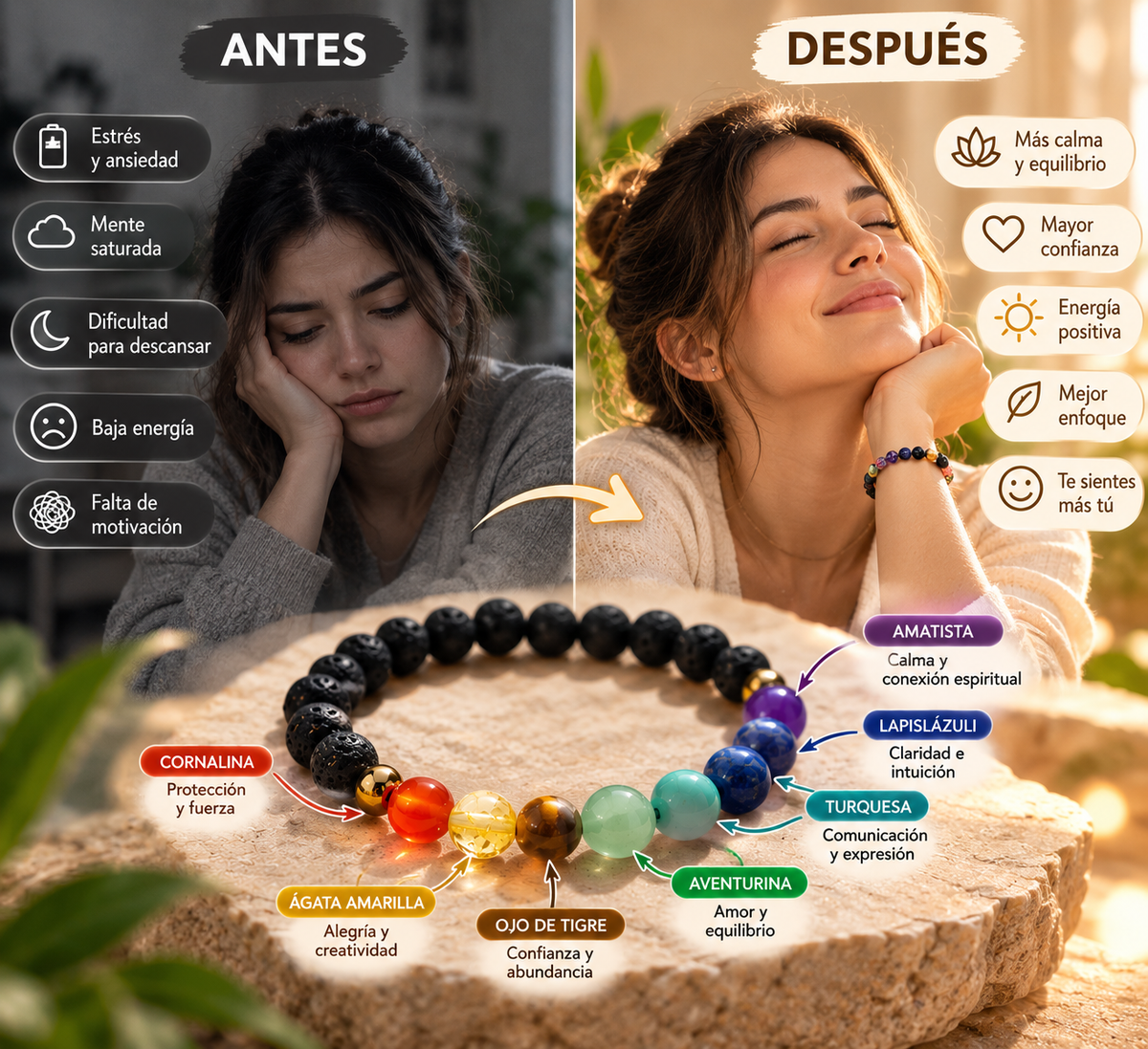 ✨ PULSERA 7 CHAKRAS | ¡Atrae lo que te mereces!