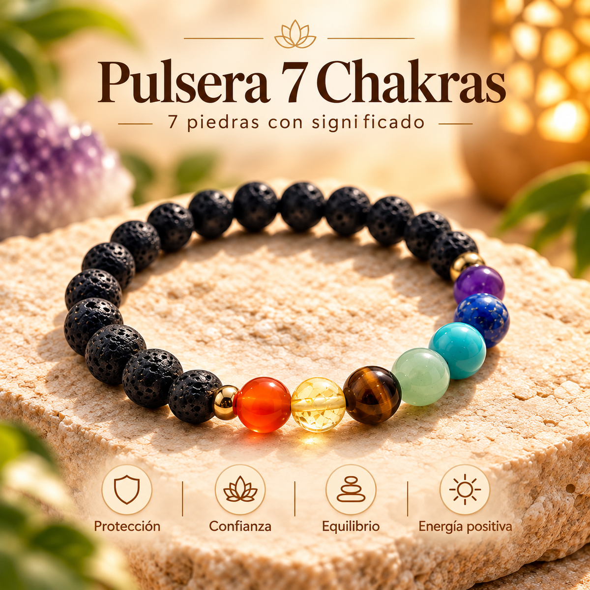 ✨ PULSERA 7 CHAKRAS | ¡Atrae lo que te mereces!